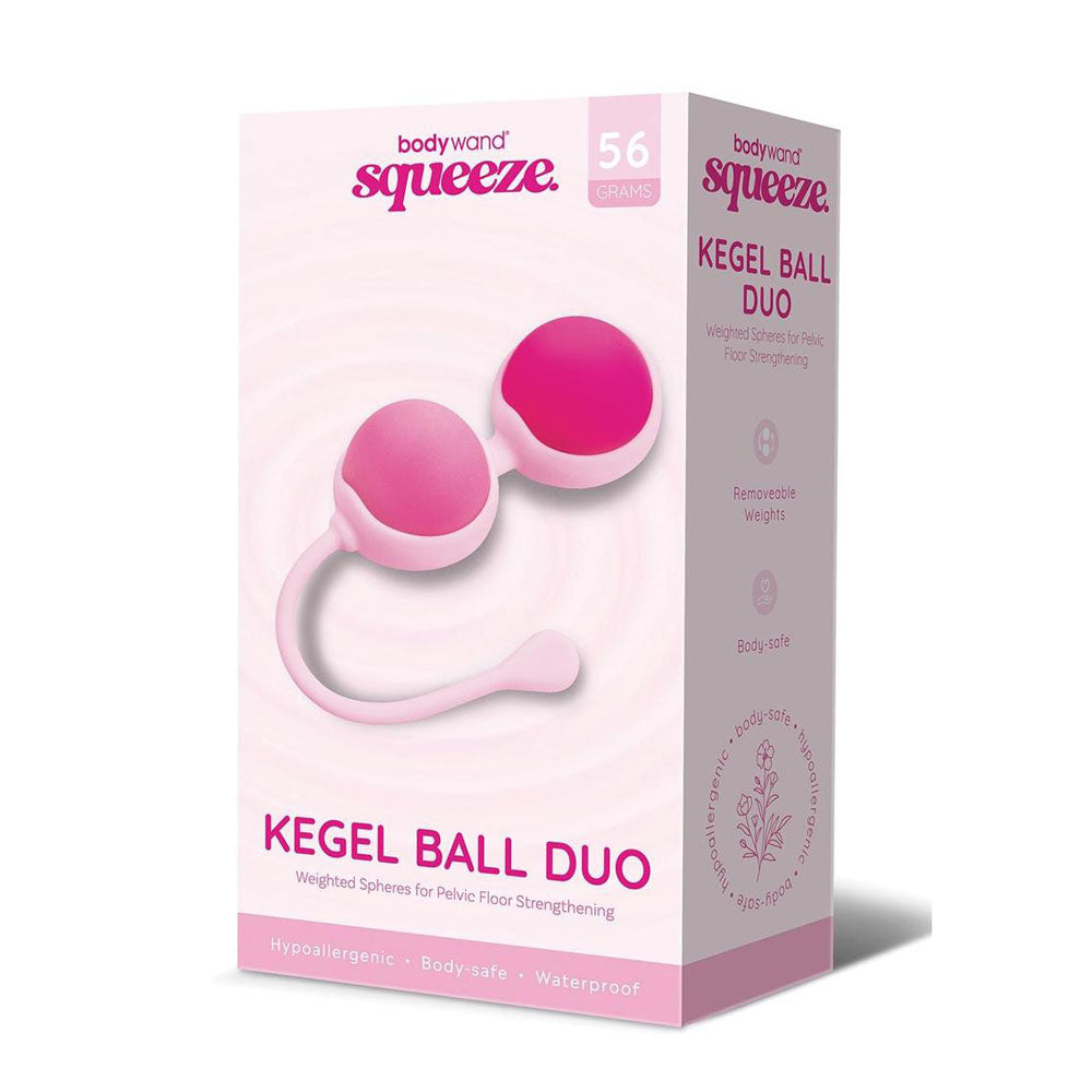 Bodywand Squeeze Kegel Ball Duo - Pink Weighted Kegel Balls Bodywand